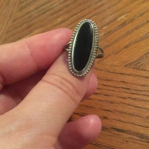 Faux onyx ring